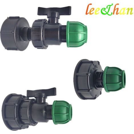 IBC - Portable Ton Barrel Accessoires Joint de tuyau de jardin Adaptateur de joint de tuyau en PE sûr et durable pour les connecteurs d'eau de maison et de jardin Generic (sortie 20 de la vanne de fi (1/2)