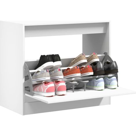 Schuhschrank Weiß 80x42x69 cm Holzwerkstoff