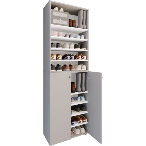 XL Wood Armadio per scarpe Lona 10 220x70x40 - VCM