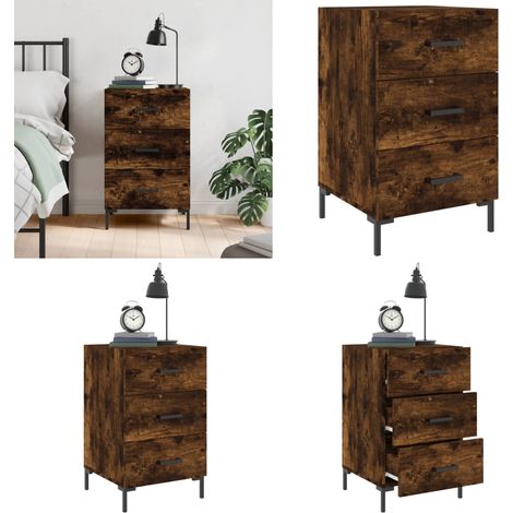 Nachttisch Räuchereiche 40x40x66 cm Holzwerkstoff - Nachttisch - Beistelltisch - Wohnzimmermöbel - Holzmöbel - Holzwerkstoff - Home & Living (1/5)