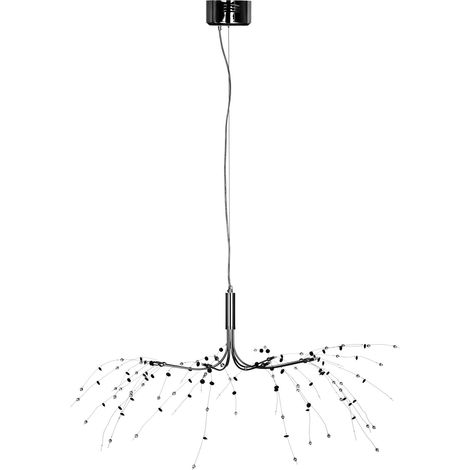 Premier Housewares Black and Clear 8 Light Ceiling Light