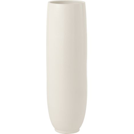 Vase en céramique blanc style épuré pour décoration moderne - Blanc mat élégant