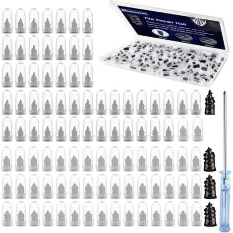 Lot de 100 clous de réparation de pneus en libre-service pour voiture, moto, camion (1/5)