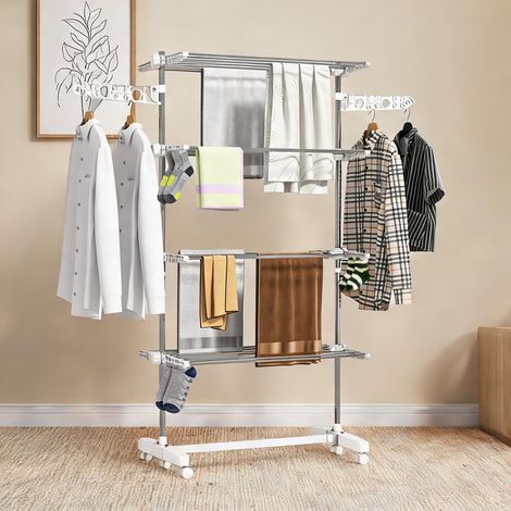 Porte-manteau 4 niveaux pliable 142 x 55 x 172 cm (1/5)