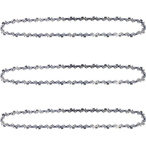 Lot de 3 Chaînes pour Tronçonneuses, Chaine Tronconneuse pour Guide-Chaîne de 14" (35 cm), Chaine de Tronconneuse, 52 Maillons d'Entraînement, Chaîne de Tronçonneuse Faible Rebond (1/5)