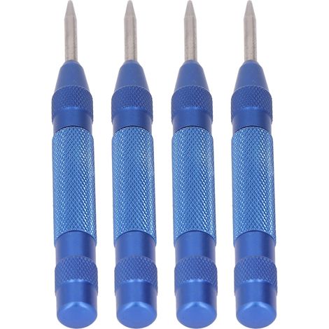 Lot de 4 pointeaux à centrer automatiques en acier rapide 5 po 12mm pour pose meuble entretien machine (1/5)