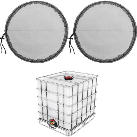 225mm IBC Couvercle Filtre 2 Paquet Mesh Couvercle pour Eau Pluie Réservoir Polyester Noir (1/5)