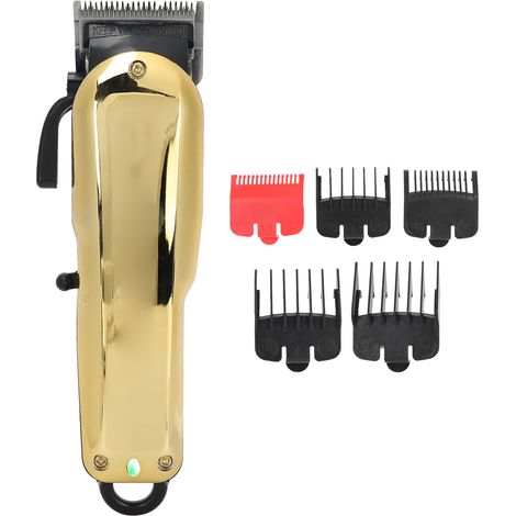 Tondeuse à cheveux électrique rechargeable pour homme, prise standard américaine, 100-240 V, couleur or (1/5)