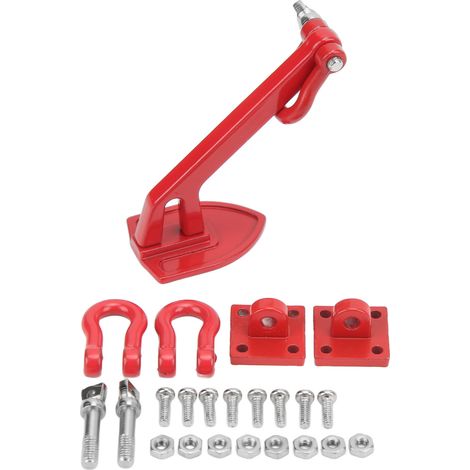 Ancre de treuil métallique RC en alliage d'aluminium résistant à la corrosion, crochet de remorquage pour voiture RC 1/10 et remorque (1/5)