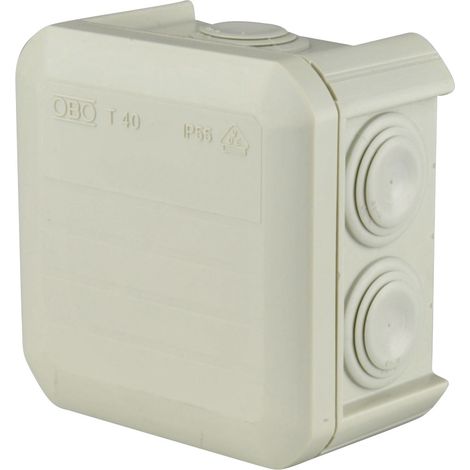 OBO Aufputz-Abzweigkasten 1-fach CD500 weiß, IP55 90x90x52mm grau Schalterdosen & Abzweigdosen (1/2)