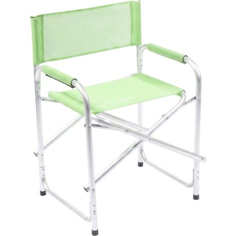 Sedia da Spiaggia Regista Pieghevole Alluminio Mare Giardino 47x57x80 cm Verde