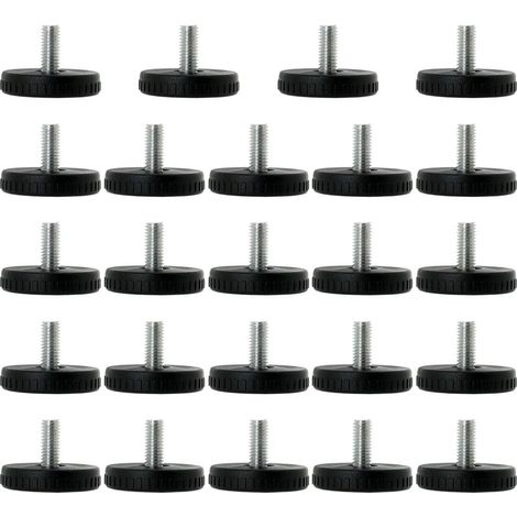map M8x18x40mm Pieds de Nivellement Réglables 24 Pcs pour Meubles Protection de Sol pour Pieds de Chaise et de Canapé (1/4)
