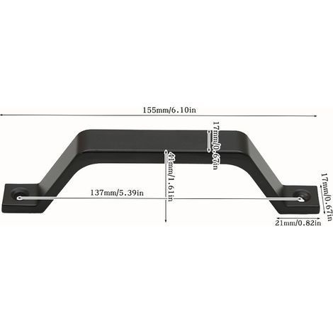 2 pièces poignée porte grange pour porte coulissante abri clôture placard intérieur extérieur ferme, style 4 (1/5)