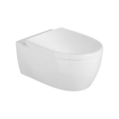 Toilette suspendu blanche.sans rebord - FORMAT Design