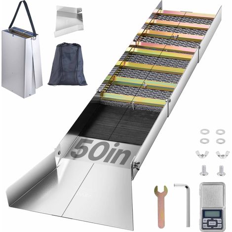 VEVOR Caja de bloqueo plegable de aleación de aluminio, cajas de bloqueo compactas de 50" para oro, equipo de bloqueo de oro liviano, cajas de bloqueo portátiles con musgo de minero, río, arroyo