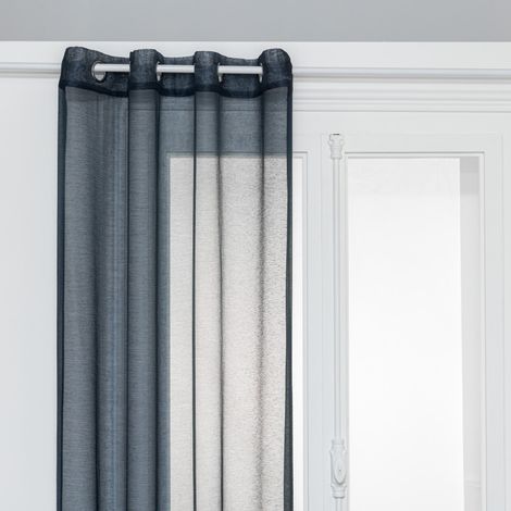 Voilage "Moly" tamisant 135 x 240 cm Atmosphera - Bleu - Bleu -