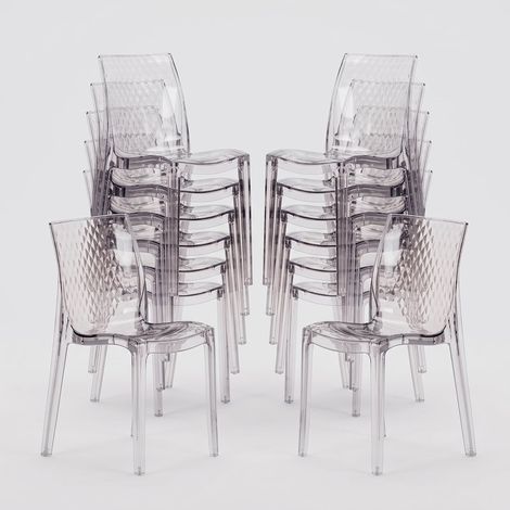 18 Sedie Hypnotic Grand Soleil trasparenti offerta stock Bar Ristorante - Trasparente (1/5)