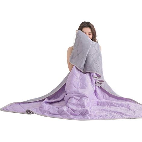 Couverture rafraîchissante en soie glacée de qualité supérieure, douce et confortable, idéale pour le salon. (1/5)