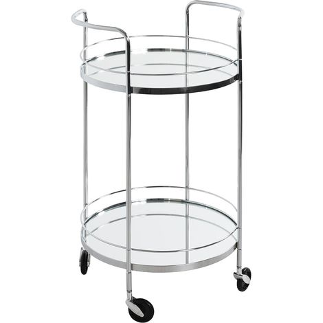 desserte chromé, métal, Miroir - Dim.: H 80 cm x Ø 48 cm, Style: Art Deco (1/5)