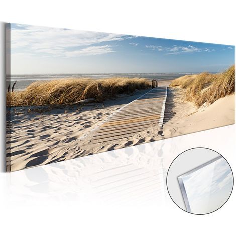Tableau sur Verre Acrylique "Wild Beach" 40 x 120 cm (1/2)