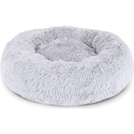Round dog basket, cat cushion, donut-shaped basket, Ø 50 cm (M), Light Grey - LIAIKI