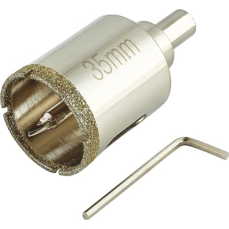 Scie Cloche Diamant 35mm Mèche Pilote pour Carrelage Verre (1/5)