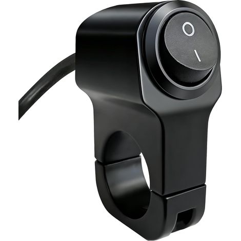 1 Pièce Interrupteur de Guidon Moto 22 mm (7/8"), Interrupteur de Phare pour ATV et Quad, Commuteur Bascule en Plastique - Marche/Arrêt avec Câbles de Connexion (1/5)