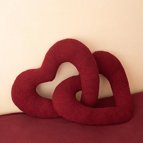 Coussin Forme De Coeur - Rembourrage Élastique Doux - Décoration Intérieure Chambre Salon - Idéal Pour Saint-Valentin Anniversaire Noël - 1 Pièce (1/5)