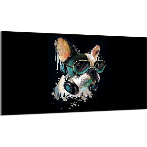 Placa protectora de cristal para estufa 90x52 Perro (1/5)
