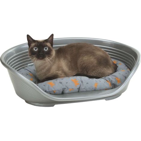 cuccia da interno per cani e gatti "siesta deluxe 2" bordeaux, 49x36x17,5 cm - ferplast