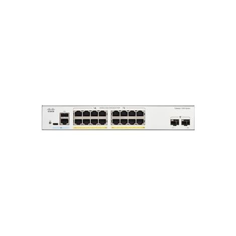 Switch di Rete Gestito Cisco Catalyst C1300-16FP-2G con 16 Porte Gigabit Ethernet PoE+ e 2 Porte SFP, Supporto L2/L3, Design Bianco, Ideale per Reti Aziendali