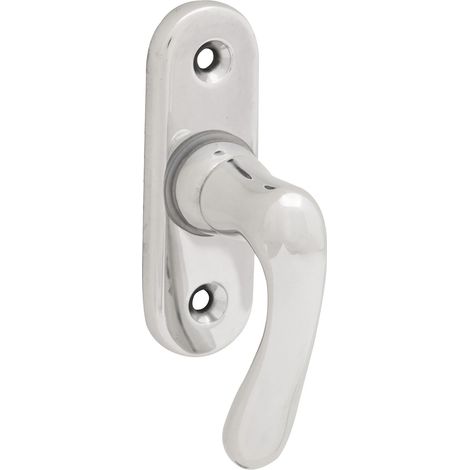 GRUNDMANN Fenstergriff WG ELEGANT 505 - gebogen, VK 7 x 35 mm, Alu poliert