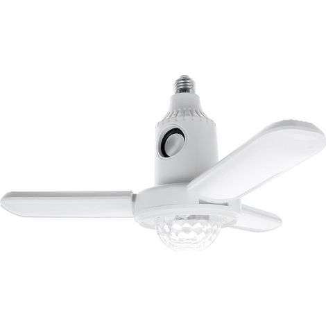 VURAHOME -E27 LED RGB Déformable 3 Lames Ventilateur de Plafond Lumière Bluetooth Musique Lampe