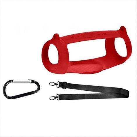 Étui Housse pour Charge 5 Enceinte Bluetooth Voyage Carrying Protection avec Shoulder Strap et Carabiner Rouge (1/5)