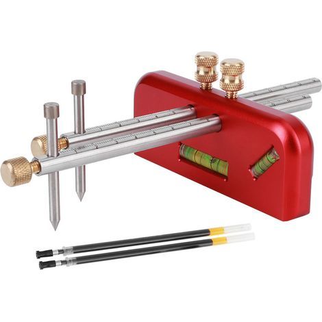 Linearer Anreißlineal für die Holzbearbeitung, doppelköpfiger Zapfenschneider aus Aluminiumlegierung, Schreinerwerkzeug (1/5)