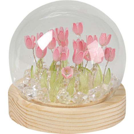 Lampe De Nuit Tulipe - Applique Murale Décorative En Forme De Fleur - Pour Chambre À Coucher Bureau - 13 Fleurs - Alimentation Par 3 Piles AAA (1/5)