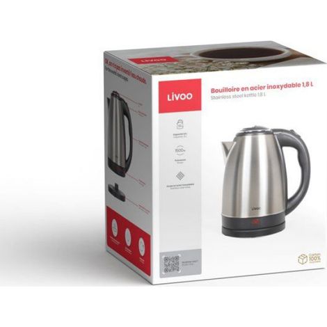 Bouilloire - - DOD207 - 1500 W - 1,8 L - Socle 360° - Acier inoxydable (1/4)