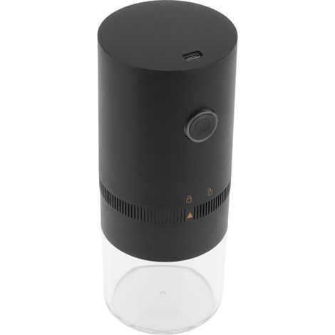Elektrische Kaffeemühle mit USB-Aufladung, einstellbarem Mahlgrad, integriertem Akku, schwarz, für Kaffeebohnen, für den Hausgebrauch (1/5)
