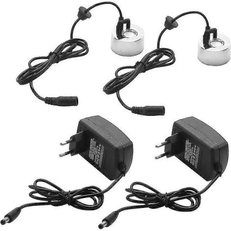 Lot de 2 humidificateurs à ultrasons de 45 mm avec prise, brumisateur industriel, nébuliseur 24 V, atomiseur.