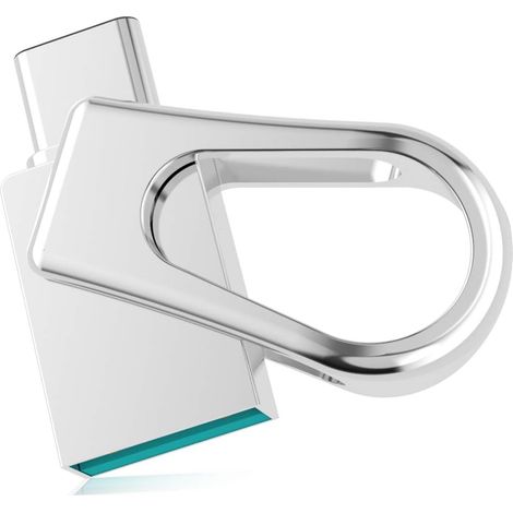 Clé USB C Mini 64 Go à Double Connectique USB C et USB 3.0 Clef USB 3.1 64Go OTG Flash Drive Résistance à l'eau Pendrive en Métal pour Smartphone/iPhone 15 (1/5)