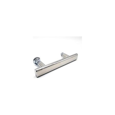 Poignée de porte de douche chromée 145 mm entraxe – Acier inoxydable – Longueur 215 mm – Adaptée aux cabines de douche
