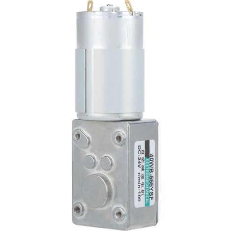 XD40WB Motor de engranajes sinfín 24V DC 20W, caja metálica silenciosa con alto par – Ideal para automatización y CNC (1/5)
