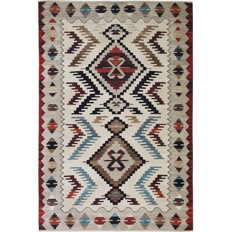 Tappeto moderno antiscivolo in cotone stampato Antalya KILI07 (1/3)
