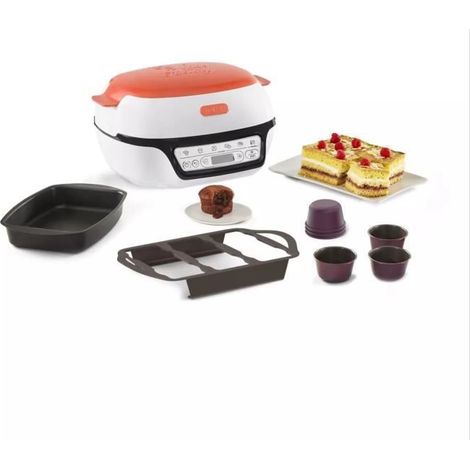 Machine à petits gâteaux - TEFAL - KD804510 - Blanc et corail - 5 programmes - 1200 Watt