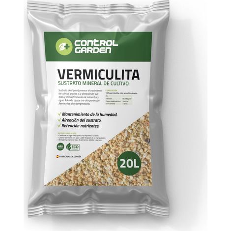 CONTROL GARDEN Vermiculita Sustrato Mineral para Plantas 20L (1/5)