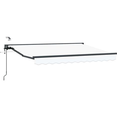 Store banne électrique rétractable, blanc, 3 x 2,5 mètres (1/5)