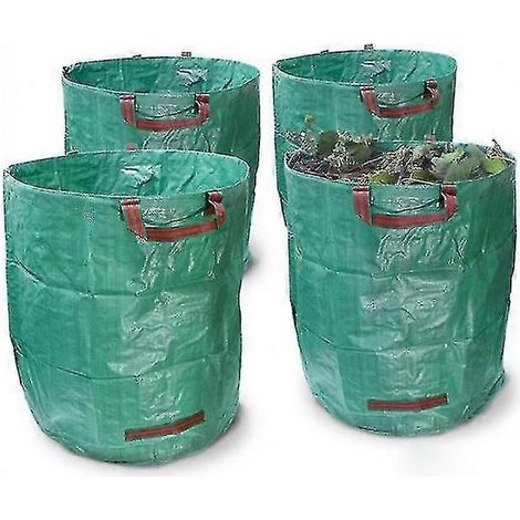 4pcs 272L Garden Waste Bags Refuse Rubbish Sacks with Handles (1/4)