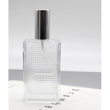[NIEMALS VERWENDET] Nachfüllbare Parfüm-Sprühflasche, 100 ml leere Parfümflasche, quadratische Flasche aus klarem Glas, DIY nachfüllbarer Parfümzerstäuber und Trichter für Männer und Frauen, Parfüm,