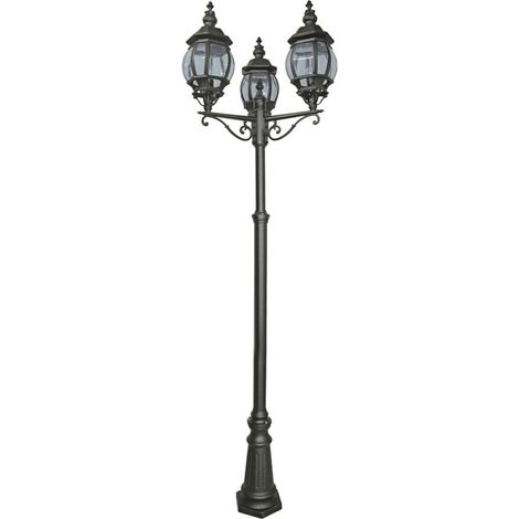 Searchlight Bel Aire - Lampadaire extérieur à 3 ampoules noir IP44, E27 (1/3)