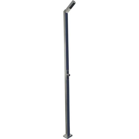 Ducha de Piscina temporizada con 1 rociador y 1 pulsador temporizador, 210 cm, Gris